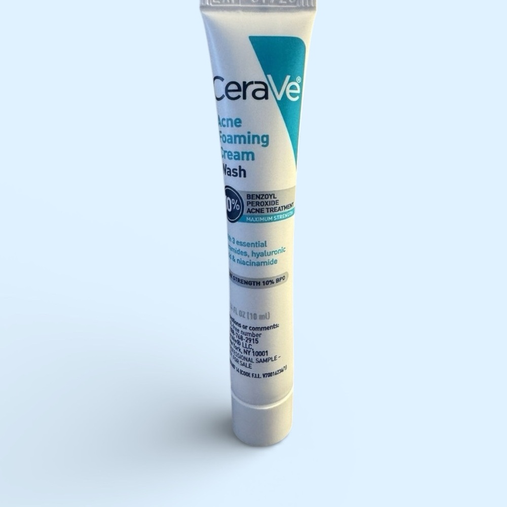 CeraVe Acne Foaming Cream Wash Face‎ & Body .34 oz 10 ml Travel Size NEW
